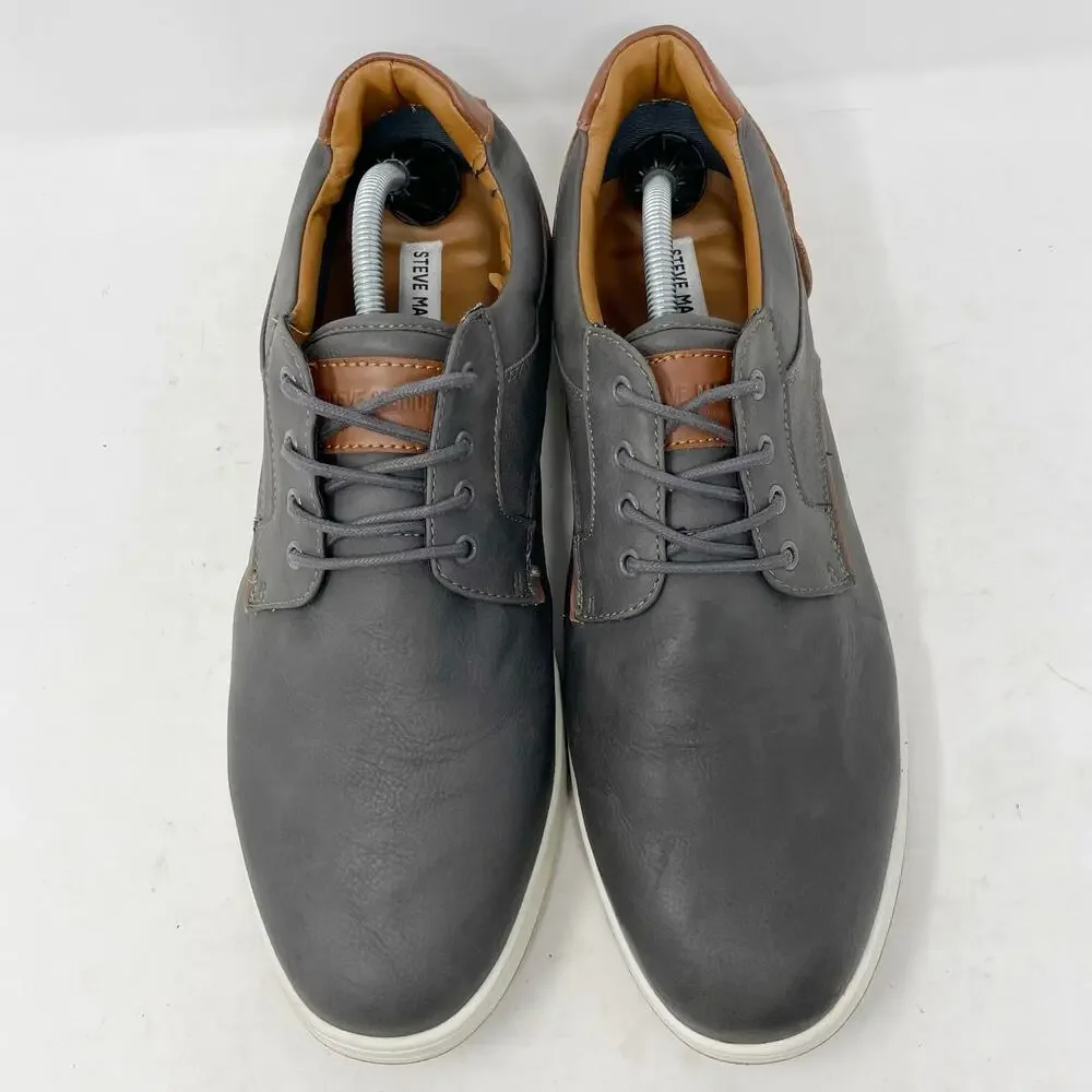 Steve Madden Grey Jalen Leather Sneakers Mens Size 13 *READ*